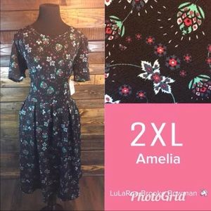 2XL LuLaRoe Amelia NWT Black